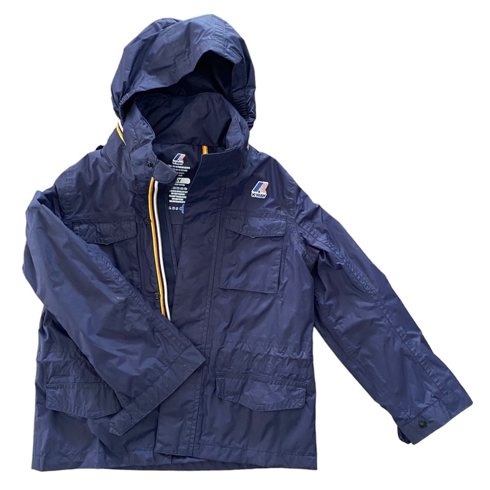 Youth Kid’s Size 8Y K Way Hooded Jacket Windbreaker